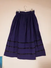 ヴィンテージ パープル ロング丈スカート