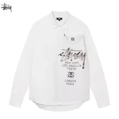 STUSSY ワールドツアー シャツ 白 M