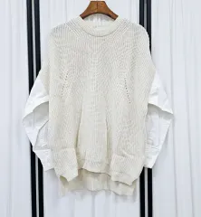 シャツの色 アンバルニット ニット ロング丈