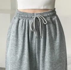 ワイド トレーニング パンツ グレー ホワイトメランジ セット