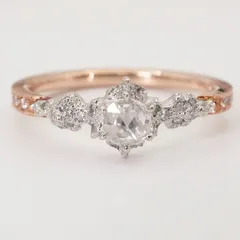 美品 アベリ ダイヤ 0.23ct リング calyx コンビ/24-2673
