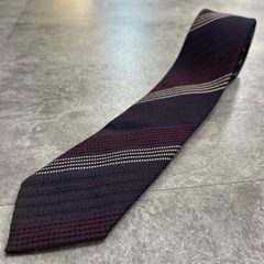 【ナロータイ】ストライプ柄ネクタイ ストライプモチーフ ナロータイ メンズ ネイビー 紺色 ボルドー レッド 織り柄ストライプ ビジネスネクタイ デザインネクタイ 細身シルエット