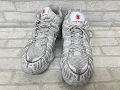 NIKE SHOX TL WHITE/WHITE-METALLIC SILVER-MAX ORANGE AV3595-100 ナイキ ショックス スニーカー メンズ 27cm 
