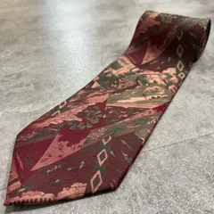 【アート柄】アート柄ネクタイ アートモチーフ シルク100% メンズ マルチカラー ボルドー グリーン ベージュ ワインレッド 緑色 抽象柄 ビジネスネクタイ デザインネクタイ 日本製 ジャガード織り
