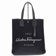 【中古】Salvatore Ferragamo サルヴァトーレ・フェラガモ 1927シグネチャートートバッグ レディース メンズ バック ブラック ブランド