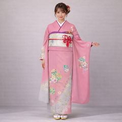 正絹お振袖 単品 アイスピンク 仕立て上がり品 美品 - メルカリ
