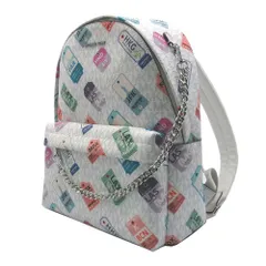 【新品】マイケルコース 35R6S04B2V OPTIC WHITE (オプティックホワイト) バッグ リュック MICHAEL KORS SLATER MKシグネチャー キャンバス プリント メタルロゴ ミディアム バックパック アウトレット レディース