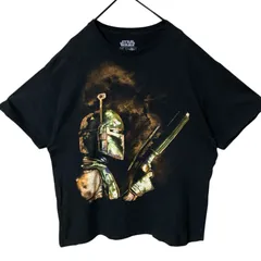 XL スターウォーズ キャラT キャラクター ボバフェット ビッグプリント オーバーサイズ 映画 ブラック 黒 Tシャツ レディース ユニセックス メンズ 古着 半袖 CHM