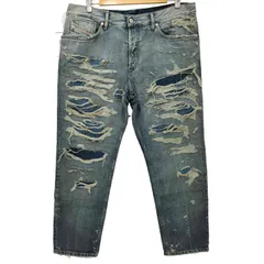 ディーゼル DIESEL 00s D-FINING Y2K ダメージ加工 デストロイ クラッシュデニムパンツ メンズ  W36 L30