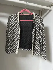 チェック パターン カーディガン