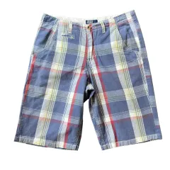 （ 33 ） ポロ Ralph Lauren(ラルフローレン) 青 カラーチェック コットン ハーフパンツ
