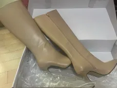 ロングブーツ/ベージュ/ 245 ／ 7cm