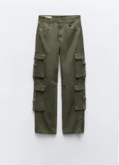 zara ZARA(ザラ) カーキ カーゴパンツ