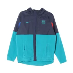 L Nike(ナイキ） FC バルセロナ バイカラー フリース 裏起毛 ウインドブレーカー ジップアップ