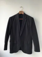 ポロ Ralph Lauren(ラルフローレン) ー 黒 シーサッカー コットン ジャケット 42R （ 105 ）