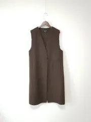 HM3 ) GGPX ハンドメイド カーキ色 ウール ベスト M