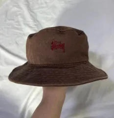 ヴィンテージ STUSSY 刺繍 ロゴ バケットハット