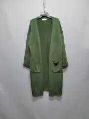 サイドスリット カーディガン ロング丈