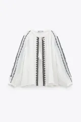 タグ付) ZARA 刺繍カーディガン