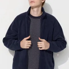 ユニクロ フリース ジャケット ネイビー