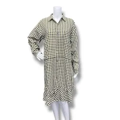 robe de chambre COMME des GARCONS Checked frill dress チェックフリルワンピース スカート シャツワンピース アーカイ ローブドシャンブルコムデギャルソン RO-100070 キナリ ブラック 1661A1