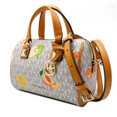 【新品】マイケルコース 35S6GGYC1U RAD ORANGE MULTI ショルダーバッグ MICHAEL KORS GRAYSON MKシグネチャー フルーツプリント スモール ダッフル クロスボディバッグ 2WAY 斜め掛け アウトレット レディース