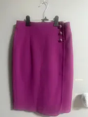 LYNN ワイン パープル カラー ラップスカート