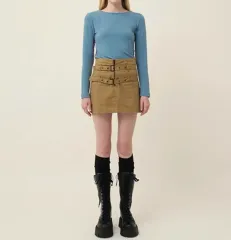 ザラ / トゥバックル ミニスカート