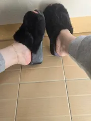 厚底 ファー スリッパ 230