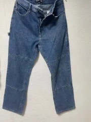 茶色 プレス デニムパンツ