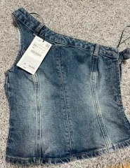 ZARA(ザラ) アシンメトリー デニムトップス xs