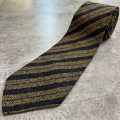 【ストライプ】ストライプ柄ネクタイ ストライプモチーフ ウール ナイロン メンズ ブラウン 茶色 ブラック 黒色 織り柄ストライプ ビジネスネクタイ デザインネクタイ