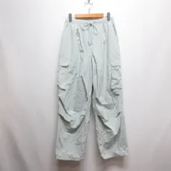 ジーユー GU 美品 パラシュート カーゴ パンツ M ライトブルー
