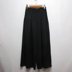 デイクローゼット DAY CLOSET 美品 ストレッチ イージー ワイド パンツ ワンサイズ 黒 ブラック ウエストゴム