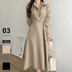 新品 シャツ ワンピース ワンピース ワンピース 膝下  レディース ロングワンピース 着痩せ 長袖 きれいめ  通勤 入学式 入園式 卒業式 卒園式 七五三 母親 mligh