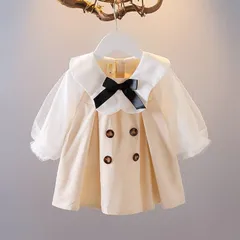 新品 子供ドレス 長袖 子供服 女の子 ワンピース チュール 子供 ワンピース 子供服 結婚式 キッズ ワンピース  セレモニードレス お宮参り 子供 チュールドレス 誕生日 服 1歳 かわいい ふんわり ハーフバースデー mlcdd