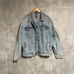 GAP ギャップ デニムジャケット Lサイズ Gジャン 3rd 4th 青 インディゴ ライトブルー オーバーサイズ ゆるだぼ ビッグシルエット メンズ レディース ドロップショルダー ウォッシュ加工 カジュアル 春 秋 冬 古着 アメカジ