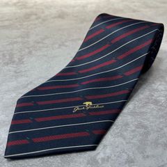 【ストライプ】ストライプ柄ネクタイ ストライプモチーフ ロゴ入り シルク100% メンズ 日本製 ネイビー 紺色 レッド 赤色 ホワイト 白色 ストライプ柄 ビジネスネクタイ デザインネクタイ クラシックスタイル