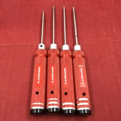 중고 4종 세트 인피니티 툴 헥스 스크루드라이버 고속 스틸 툴 세트 고속 스틸 툴 세트 1.5mm 2.0mm 2.5mm 3.0mm 레드