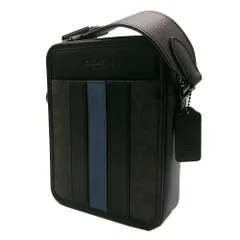 【新品】コーチ CDC55 QBWAN (ウォルナット マルチ) バッグ ショルダーバッグ COACH SULLIVAN シグネチャー キャンバス ストライプ クロスボディ 斜め掛け アウトレット メンズ