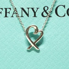 極美品 ティファニー ラビングハート ネックレス シルバー/24-5665S