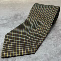 【チェック】チェック柄ネクタイ チェックモチーフ シルク100% メンズ ブラウン 茶色 グリーン 緑色 イエロー 黄色 チェック柄 ビジネスネクタイ デザインネクタイ クラシックスタイル