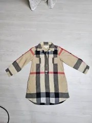 バーバリー キッズ チェック チュニック シャツ ワンピース