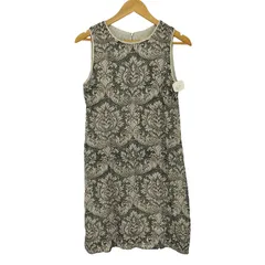 エスマックスマーラ S Max Mara 総柄 リネン ノースリーブワンピース レディース JPN：40 