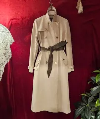ZIOSONGZIO ライト ベージュ ベルト トレンチコート 44 size