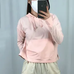 NIKE(ナイキ) ドライフィット いちごミルク ピンク クロップド ショート フード付きTシャツ M 250314