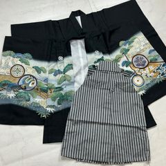 七五三 着物セット 黒地 鷹 11点 - メルカリ