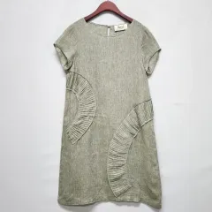 Nene はい MILANO ミラノ リネン 100 % ワンピース 66 サイズ