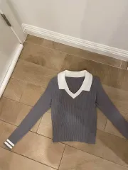 ZARA クロップド長袖Tシャツ クロップドトップス Kara バイカラー グレー ニット カーディガン 8seconds H&M