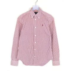 ポロ スリムフィット シャツ レディース M ストライプ NB6167